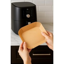 Maxi Trendy Airfryer Pişirme Kağıdı, Fritöz Yağlı Kağıdı, Yanmaz Kağıt 50 Adet (Kare)