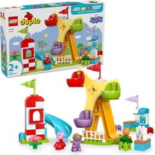 Maxi Trendy Lunapark 10453-2 Yaş ve Üzeri Kız ve Erkek Çocuklar Için Dönme Dolap, Kaydırak, Meyve Suyu Barı ve Köpek ve Kedi Dahil 3 Figür Içeren Yaratıcı Oyuncak Yapım Seti (53 Parça)