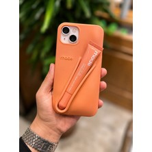 iPhone (13/14) Uyumlu Lip Case Ruj Bölmeli Rujlu Kılıf (Peach Pit)