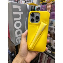 iPhone (13 Pro Max) Uyumlu Lip Case Ruj Bölmeli Rujlu Kılıf (Lemontini)