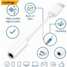 Maxi Trendy Usb-C To 3.5mm Jak Kulaklık Adaptörü - Dijital Dönüştürücü - Tüm Cihazlarla Uyumlu - Beyaz - Kompakt Tasarım - Yüksek Kaliteli Ses - Taşınabilir