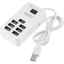 Maxi Trendy 7 Port USB 2.0 Anahtarlı ve 1 Metre Kablolu Hub Çoklayıcı, USB 2.0 (High-Speed), 480 Mbps'e Kadar