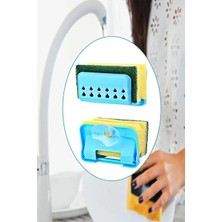 CATEKSSS Vantuzlu Sünger Askısı Sponge Hanger Plastik Beyaz