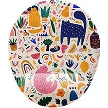 Maxi Trendy Kedili Tasarım Bilek Destekli Mouse Pad