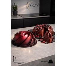 Maxi Trendy Rüzgar Gülü Kek Kalıbı Cherry Red Kalın Döküm Üç Katmanlı Kaplama 620 Gram
