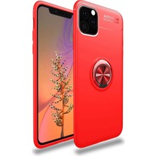 Mudanis Apple Iphone 11 Pro Kılıf Range Yüzüklü Silikon - Kırmızı