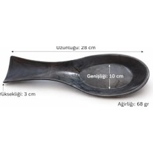 Maxi Trendy Plastik Kaşıklık, Yatay Kaşık Altlığı – Tezgah Üstü Kullanıma Uygun, Hafif ve Pratik (Gri Mermer Desenli)