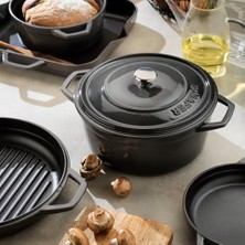 Maxi Trendy Guss Chef Döküm Sahan Çift Kulplu 22 cm 1 Parça-Gri