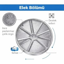 Maxi Trendy Paslanmaz Çelik Un ve Pudra Şekeri Eleği – Tek Elle Kullanılan Otomatik Elek, 3 Fincan Kapasiteli Flour Sifter, Ince Eleme Için Dayanıklı Mutfak Aleti, Kek, Kurabiye ve Pasta Yapımı Için