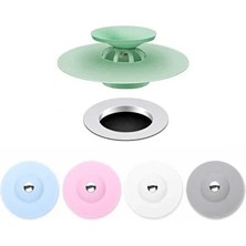CATEKSSS 1 Adet Lavabo ve Küvet Tıkacı Süzgeç Silikon Lavabo Gider Tıpası 1 Adet M-1490 Silikon
