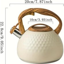 Maxi Trendy Modern Tasarım Düdüklü Kettle 3l Paslanmaz Çelik Ergonomik Su Isıtıcı Çaydanlık Islıklı
