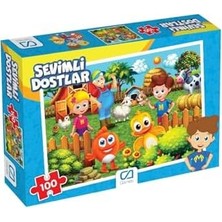 Maxi Trendy Sevimli Dostlar  100 Parça 34X24CM Çocuk Puzzle Yapboz Serisi