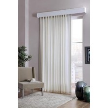 Maxi Trendy Hazır Saten Güneşlik Perde Ekru Renk (270X190CM)