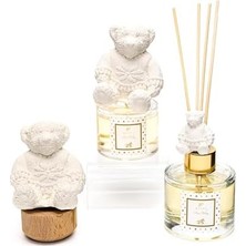 Maxi Trendy 100 ml Ekru Ayıcık Seramik Taşlı Missi Baby Oda Kokusu