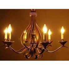 Maxi Trendy Rustik LED Ampul 4W E14 Ince Duy Gün Işığı 3000K 10 Adet Cata ERD25 Düz Mum Ampul