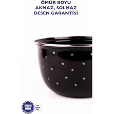 Maxi Trendy Star Emaye Yıldız Desenli Karıştırma Kabı 24CM - 4lt (Ocakta-Fırında Kullanılabilir)