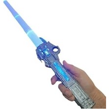 Maxi Trendy Pilli Işıklı Hareket Sensörlü Sesli Samuray Kılıcı Katlanır Oyuncak Işın Kılıç 60 cm Yeşil
