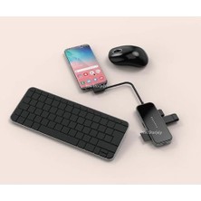 Maxi Trendy 8-In-1 Usb-C Hub Çoklayıcı | 100W Pd, 4K Hdmı, Qi Kablosuz Şarj | MacBook Uyumlu Premium Usb-C Hub Siyah
