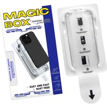 Maxi Trendy iPhone 14 Pro Max Ekran Koruyucu Cam | Magıc-Box Tozsuz Hizalama Aparatı | Tam Kaplama 9h Kırılmaz & Çizilmez
