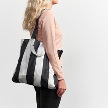 Maxi Trendy Çanta, Siyah-Beyaz, 45X36 cm