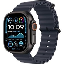 Maxi Trendy Apple Watch Band - Ocean Band - 49 mm - Navy - Xl