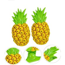 Maxi Trendy Ananas Şeklinde Jumbo Boy Havlu Mandalı Klipsi, Plaj Havlusu Tutucu, Şezlong Battaniye Sabitleme Aksesuarı, Sarı Yeşil, 2'li Set