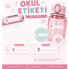Vuud Kişiye Özel Pastel Mat Renkli Okul Etiketi Seti 252 Adet - Peri Serisi Isim Etiketi (Kalem, Suluk, Defter)