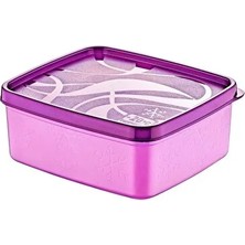 CATEKSSS Alaska Derin Dondurucu Saklama Kabı -Sığ ve Kare (650 Ml)Fuşya Plastik Pembe