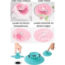CATEKSSS Lavabo ve Küvet Tıkacı Süzgeci Mutfak Banyo ve Duş Gider Koku Önleyici Kıl Atık Tutucu Gider Tıpası