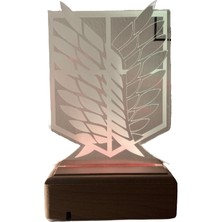 Modiwa Design Attack On Titan Keşif Birliği 16 Renk Uzaktan Kumandalı 3D Ahşap Gece Lambası Hediyelik