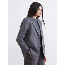 Lc Waikiki Yeni Sezon Kruvaze Yaka Kadın Kaşe Blazer Ceket