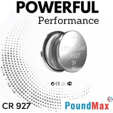 Maxi Trendy Poundmax Lityum CR927 Düğme Piller, 3V | 1x 5-Pack