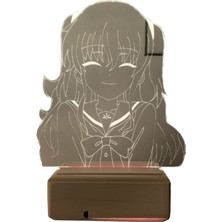 Modiwa Design Nao Tomori Charlotte 16 Renk Uzaktan Kumandalı 3D Ahşap Gece Lambası Hediyelik