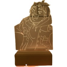 Modiwa Design Haikyu!! Manga Kushi Sugawara 16 Renk Uzaktan Kumandalı 3D Ahşap Gece Lambası Hediyelik