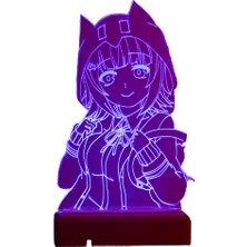 Modiwa Design Nanami Chiaki, Danganronpa 16 Renk Uzaktan Kumandalı 3D Ahşap Gece Lambası Hediyelik