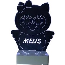 Modiwa Design Baykuş Ve Kalp 16 Renk Uzaktan Kumandalı 3D Ahşap Gece Lambası Hediyelik