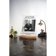 Modiwa Design Mustafa Kemal Atatürk Masa Tasarım Dekoratif Ahşap Masaüstü Obje Hediyelik
