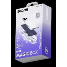 Royaleks Apple Iphone 17 Pro Max Bilvis 5in1 5d Magic Hayalet Cam Ekran Koruyucu - Siyah