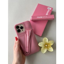 iPhone (16 Pro) Uyumlu Lip Case Ruj Bölmeli Rujlu Kılıf (Ribbon)