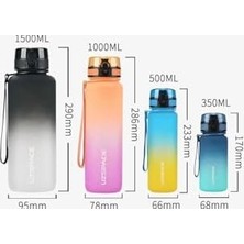 Maxi Trendy Uzspace 500ML Soft Touch Çift Renk Motivasyon Tritan Su Matarası (Lacivert-Kırmızı)