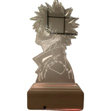 Modiwa Design My Hero Academia Dabi 16 Renk Uzaktan Kumandalı 3D Ahşap Gece Lambası Hediyelik