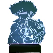 Modiwa Design Cowboy Bebop 16 Renk Uzaktan Kumandalı 3D Ahşap Gece Lambası Hediyelik