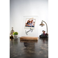 Modiwa Design Family Aile Fotoğraflı Kişiselleştirilebilir Anneler Günü Masa Dekouru Tasarım Dekoratif Ahşap