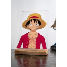 Modiwa Design Monkey D. Luffy Ev One Piece Severlere Masa Tasarım Dekoratif Ahşap Masaüstü Obje Hediyelik