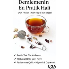 CATEKSSS Maşalı Bitki Çayı Ihlamur Kuşburnu Yeşil Çay Demleme Süzgeci 16X5,5 cm Metal
