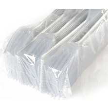 CATEKSSS Plastik Lüks Sağlam Çatal 100 ’ Adet Plastik Çok Renkli