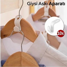 CATEKSSS 10 Adet Elbise Askısı Bağlantı Kancası | Yer Tasarrufu Sağlayan Askı Plastik Pembe Cn