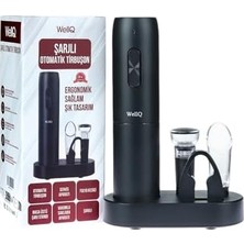 Maxi Trendy Şarjlı Otomatik Şarap Açacağı Tirbuşon Seti
