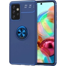 Mudanis Samsung Galaxy A72 Kılıf Range Yüzüklü Silikon - Mavi