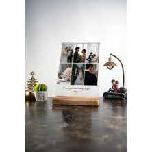Modiwa Design Sevgililer Günü 6 Fotoğraflı Kişiselleştirilebilir Sevgiliye Masa Dekouru Tasarım Dekoratif Ahşap